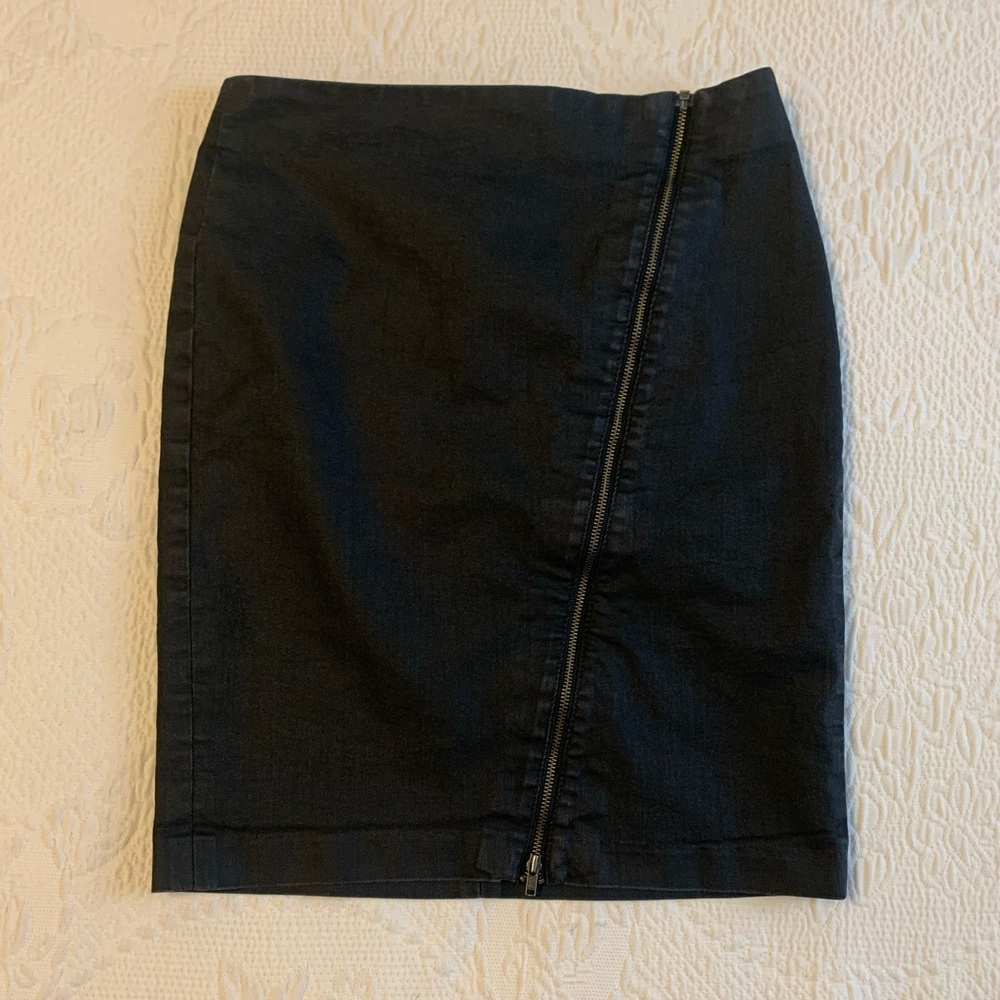 Banana Republic Asymmetrical Zippered Moto Mini Skirt 00P Petite